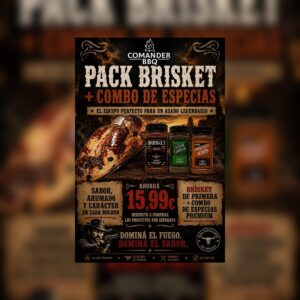 PACK ahorro de Brisket Angus + Rubs de Especias Comander BBQ